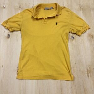 Vintage Madrigal Shirt Mens Small Yellow Solid Embroidered Korea Golf Polo